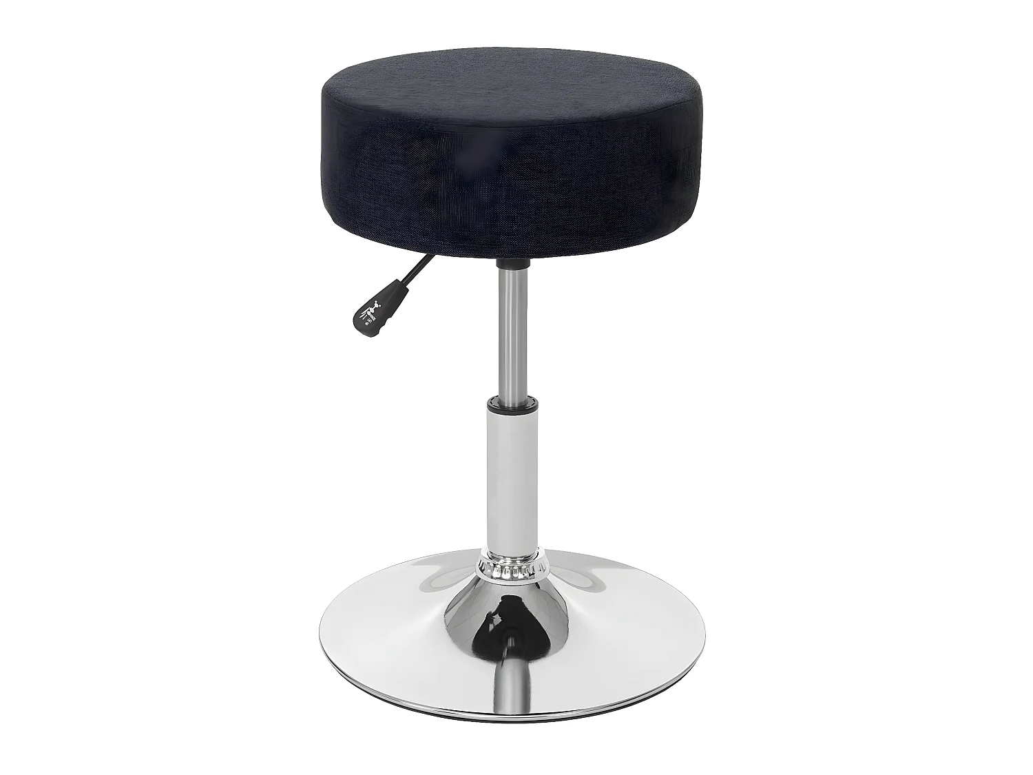 Tabouret siège polyvalent hauteur tissu grise 35 x 35 x 43 cm 04_0005333