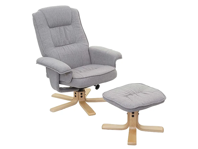 Fauteuil relax TV fauteuil tissu grise 80 x 70 x 100 cm 04_0002927