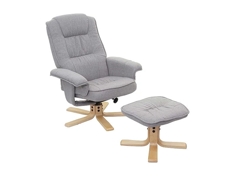 Fauteuil relax TV fauteuil tissu grise 80 x 70 x 100 cm 04_0002927