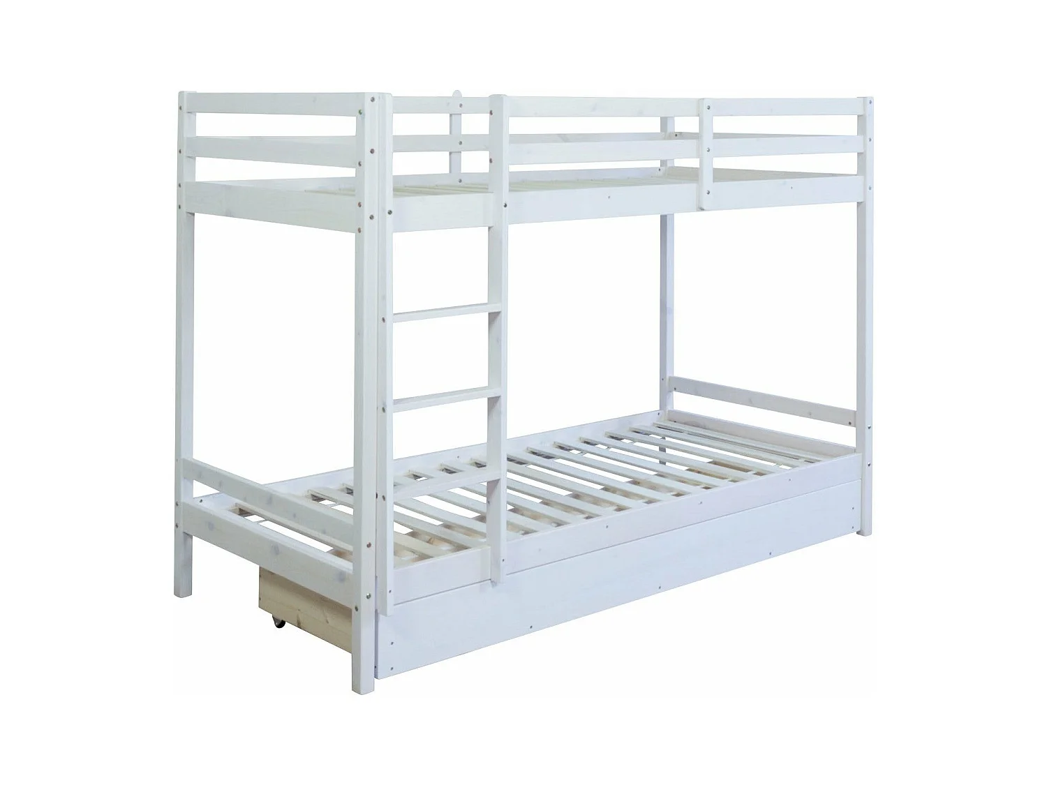 Lit enfant superposé en bois blanche 207 x 97 x 150 cm LIT06099