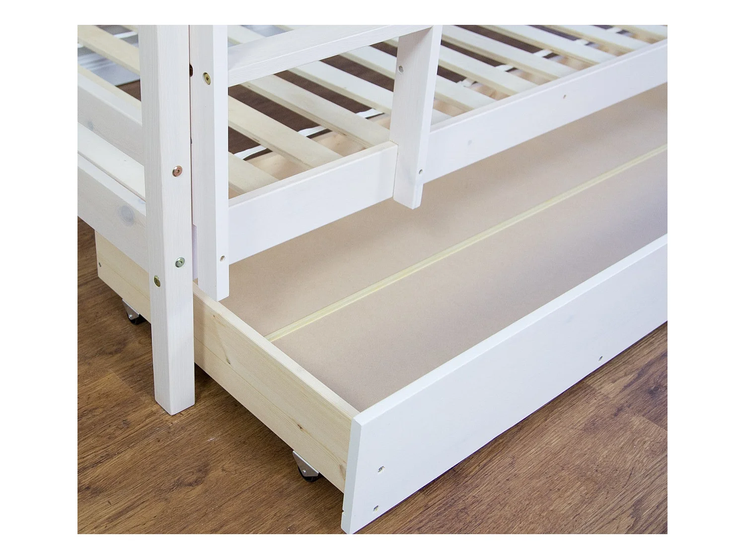 Lit enfant superposé en bois blanche 207 x 97 x 150 cm LIT06099