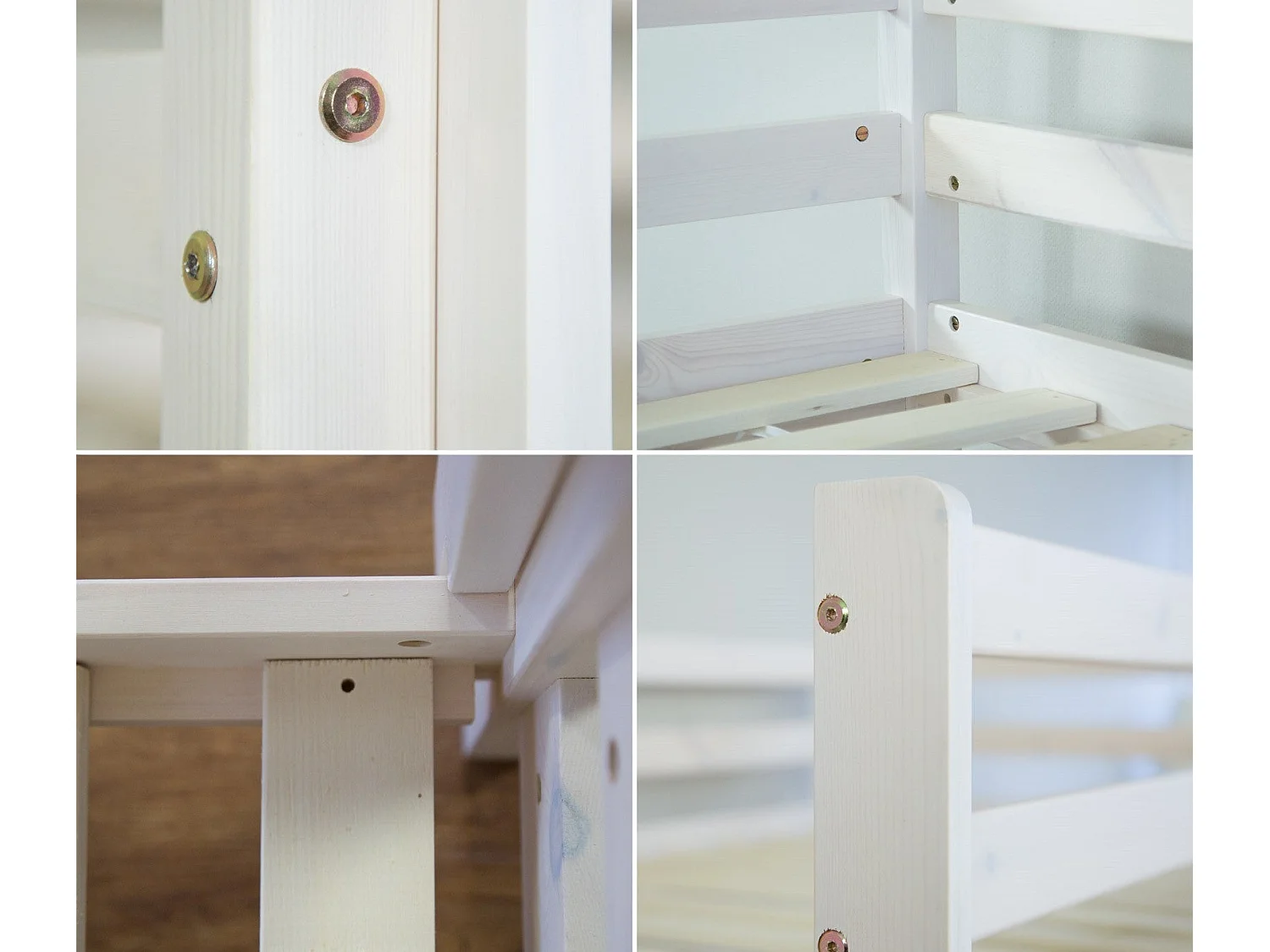 Lit enfant superposé en bois blanche 207 x 97 x 150 cm LIT06099