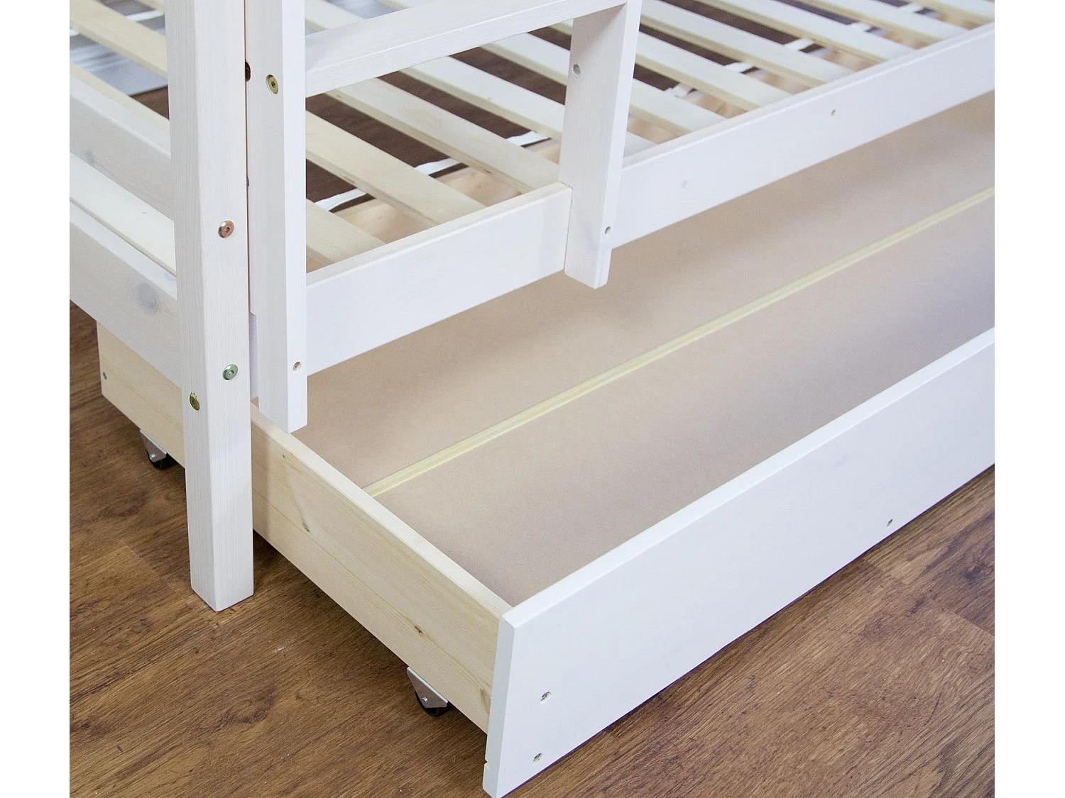 Lit enfant superposé en bois blanche 207 x 97 x 150 cm LIT06099