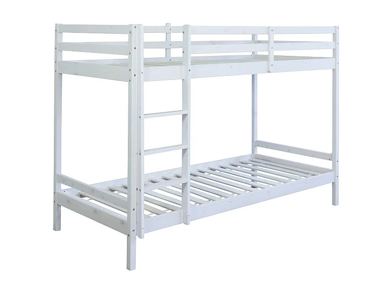 Lit enfant superposé en bois blanche 207 x 97 x 150 cm LIT06097