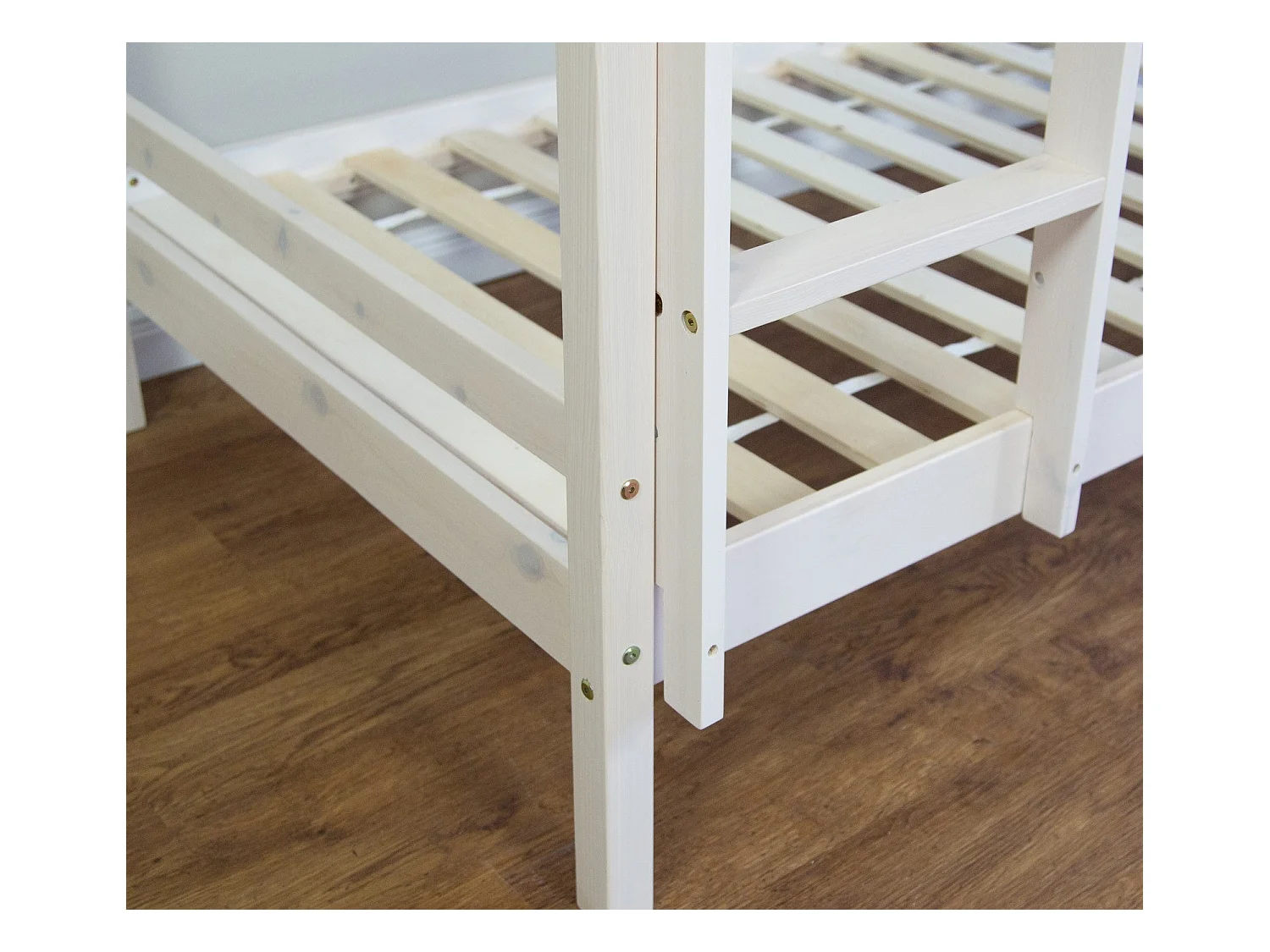 Lit enfant superposé en bois blanche 207 x 97 x 150 cm LIT06097