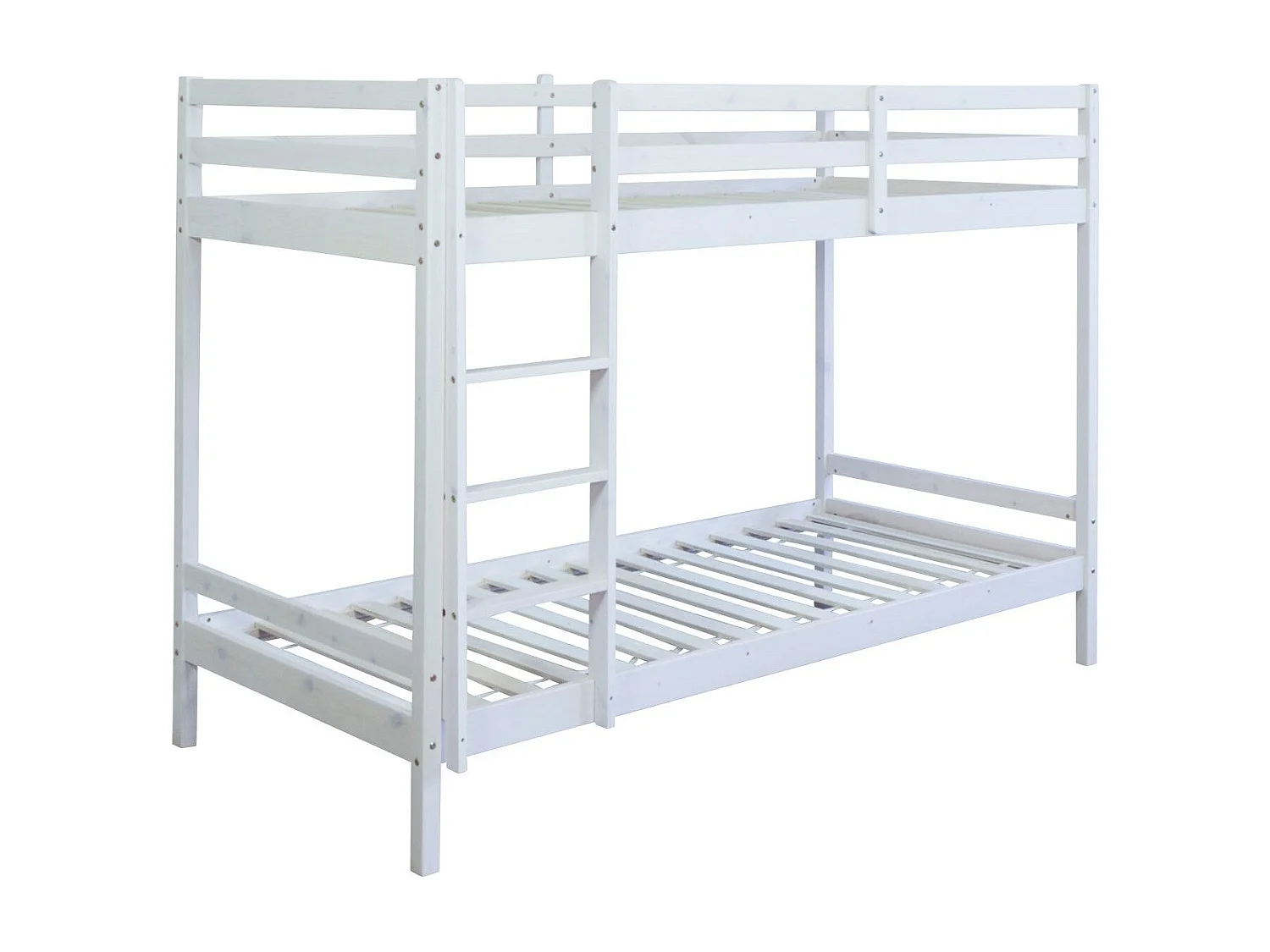 Lit enfant superposé en bois blanche 207 x 97 x 150 cm LIT06097