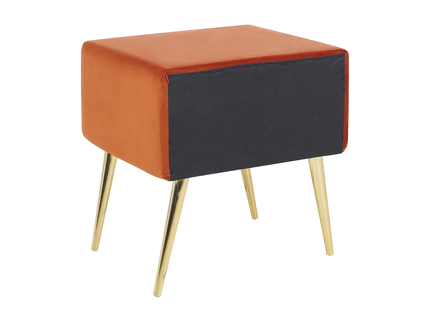 Nachtkastje met 1 lade FLAYAT Fluweel Oranje