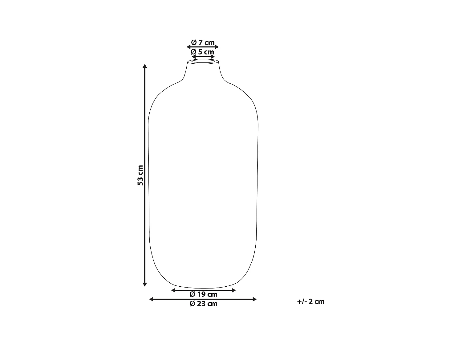 Vase à fleurs SARAGOSSA Céramique 53 cm Cuivré