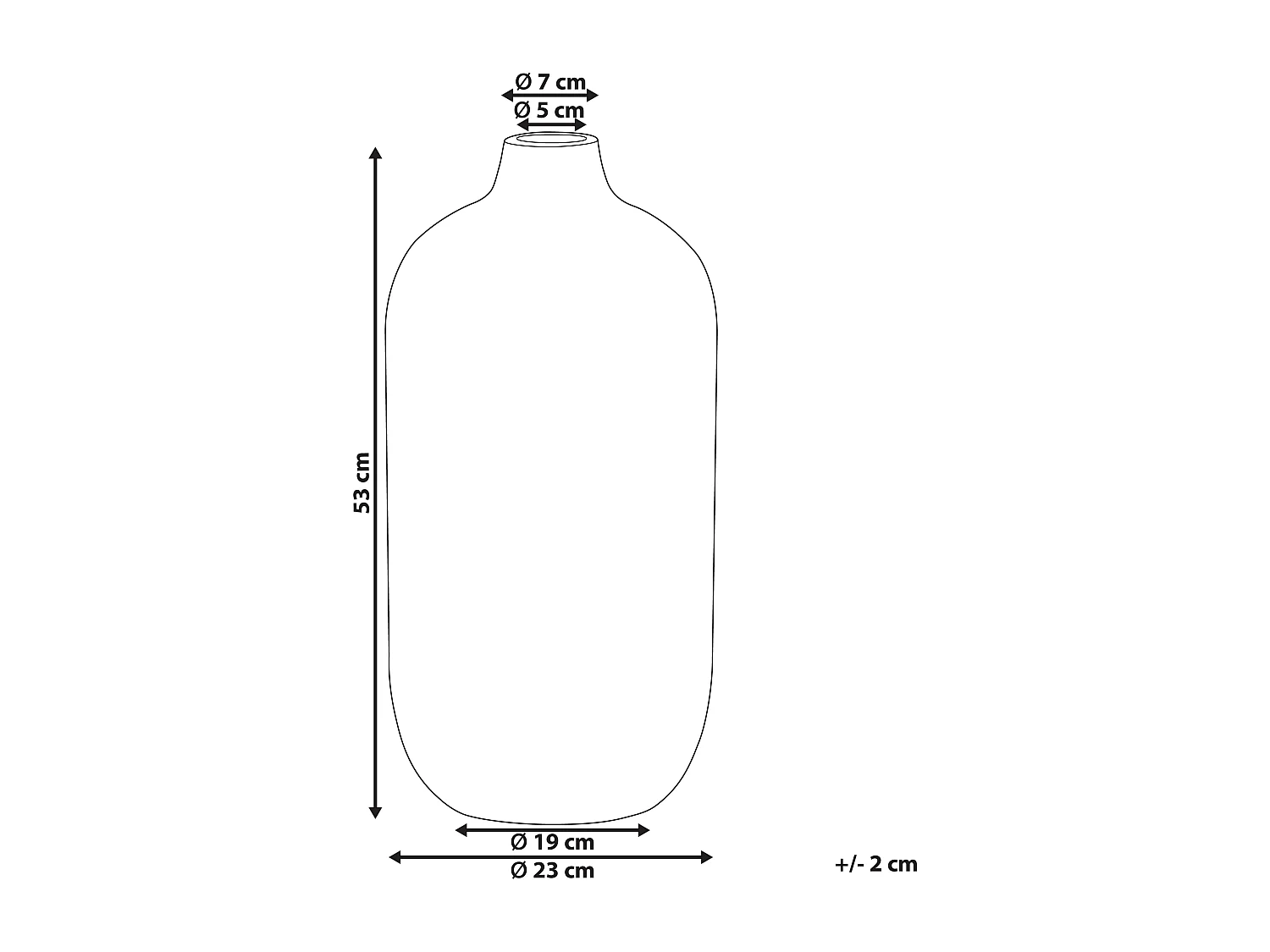 Vase à fleurs SARAGOSSA Céramique 53 cm Cuivré