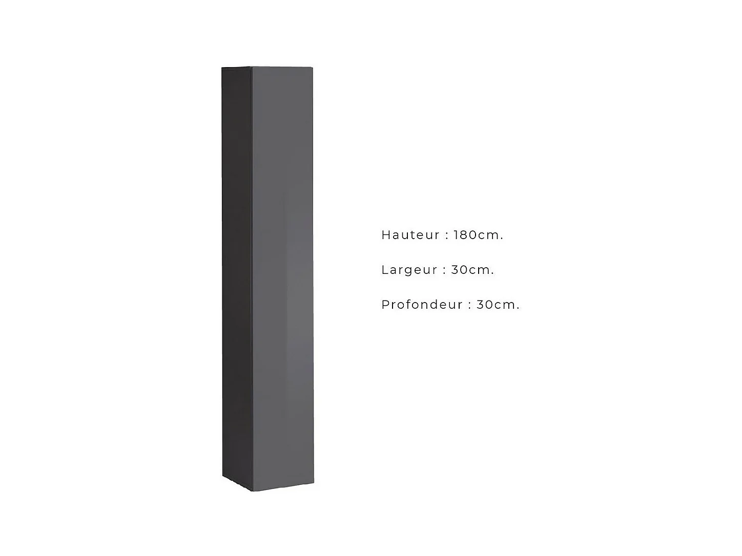 Hängende Säule – Grau – Kollektion SWITCH – 1 Tür – 30x180 cm – Modernes Design