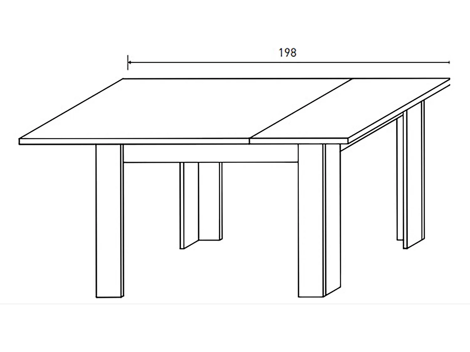 Table de salle à manger extensible coloris Chêne vieilli - Longueur 138 - 156 x Profondeur 88 x Hauteur 76 cm