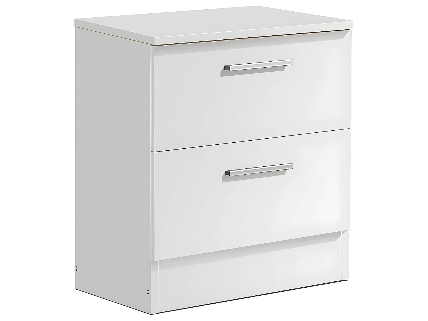 Table Basse Basic2 Tiroirs 50X40X31Cm Blanc - Venprodin