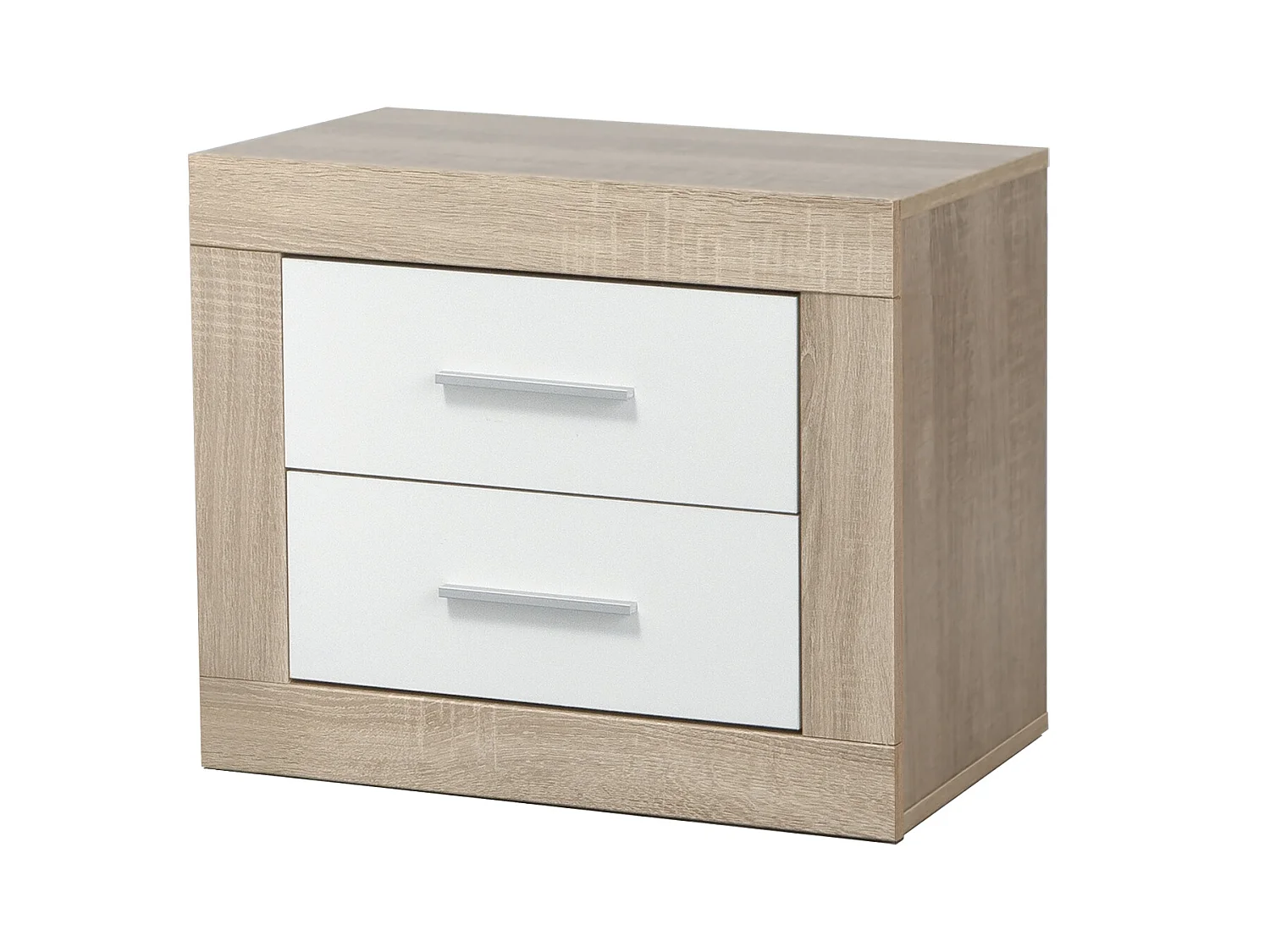 Mesita Loira 2 Cajones 46X54X35Cm Cambrian-Blanco - Venprodin