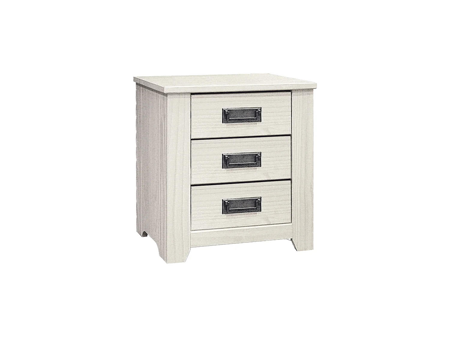 Linda Mesa de Centro - 3 Gavetas 50X45X38Cm - Branca