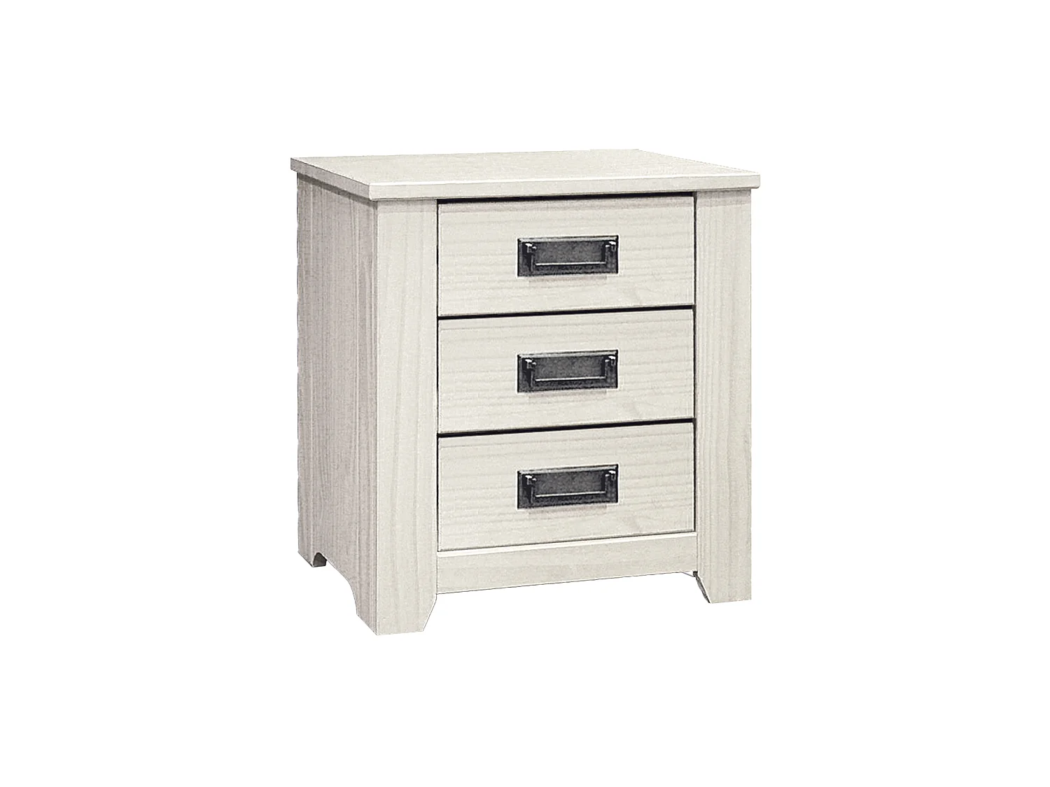 Belle Table Basse 3 Tiroirs 50X45X38Cm Blanc - Venprodin