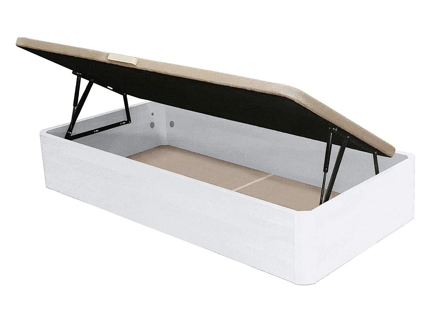 Canapé Pliant Ouverture Latérale Grande Capacité 90x190 Blanc - Venprodin