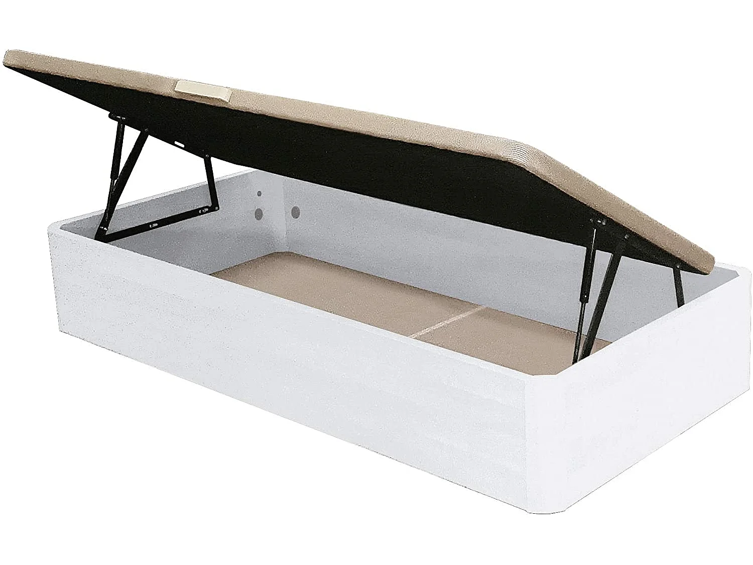 Canapé Dobrável com Abertura Lateral de Grande Capacidade de 90x190 Cor Branco