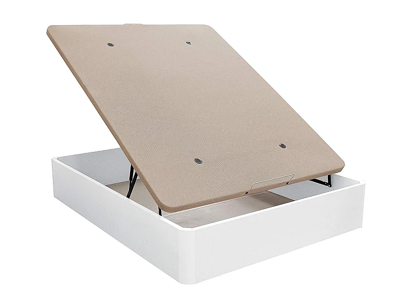 Canapé dobrável branco de grande capacidade com tampa estofada 3D respirável 135X190