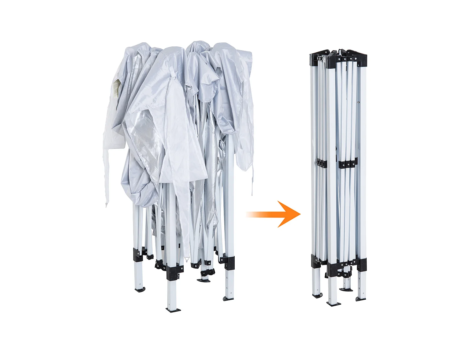 Tonnelle barnum de jardin pliant anti-UV + sac de transport acier Oxford 3 x 3 x 2,55 m blanc