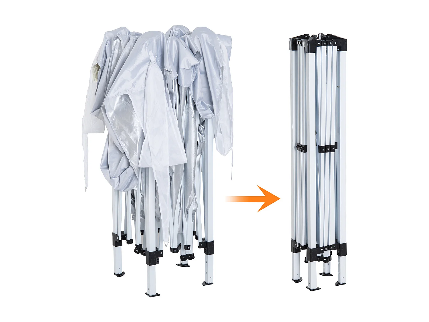 Tonnelle barnum de jardin pliant anti-UV + sac de transport acier Oxford 3 x 3 x 2,55 m blanc