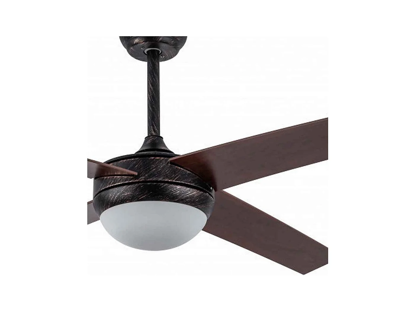 Ventilateur en cuir de noyer DC CIRO E27 avec télécommande Fabrilamp