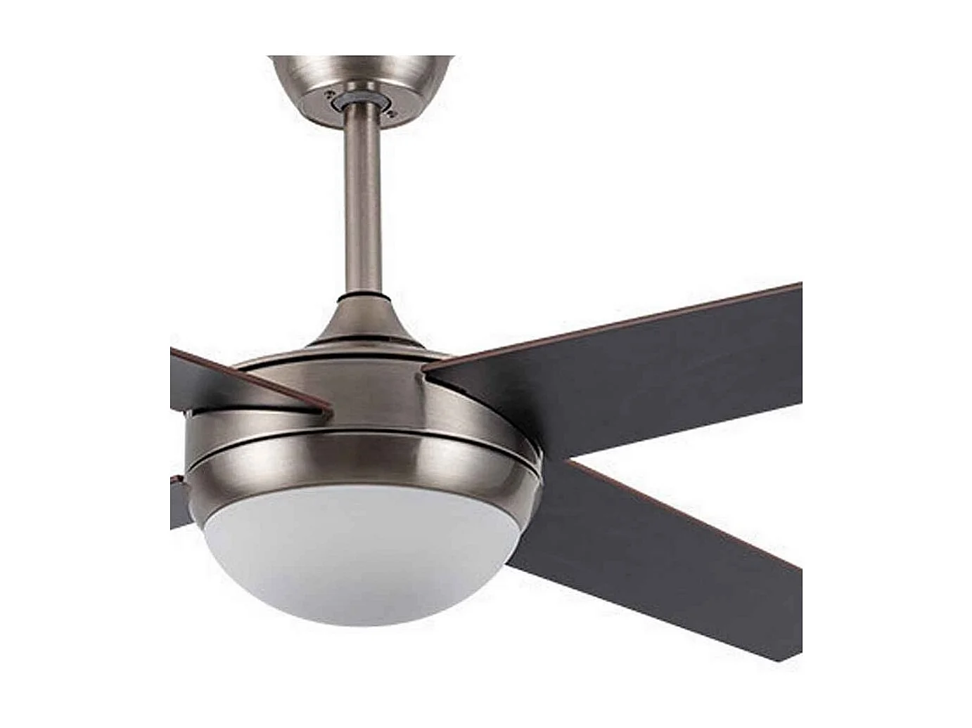 Ventilatore DC CIRO in pelle noce E27 con telecomando Fabrilamp