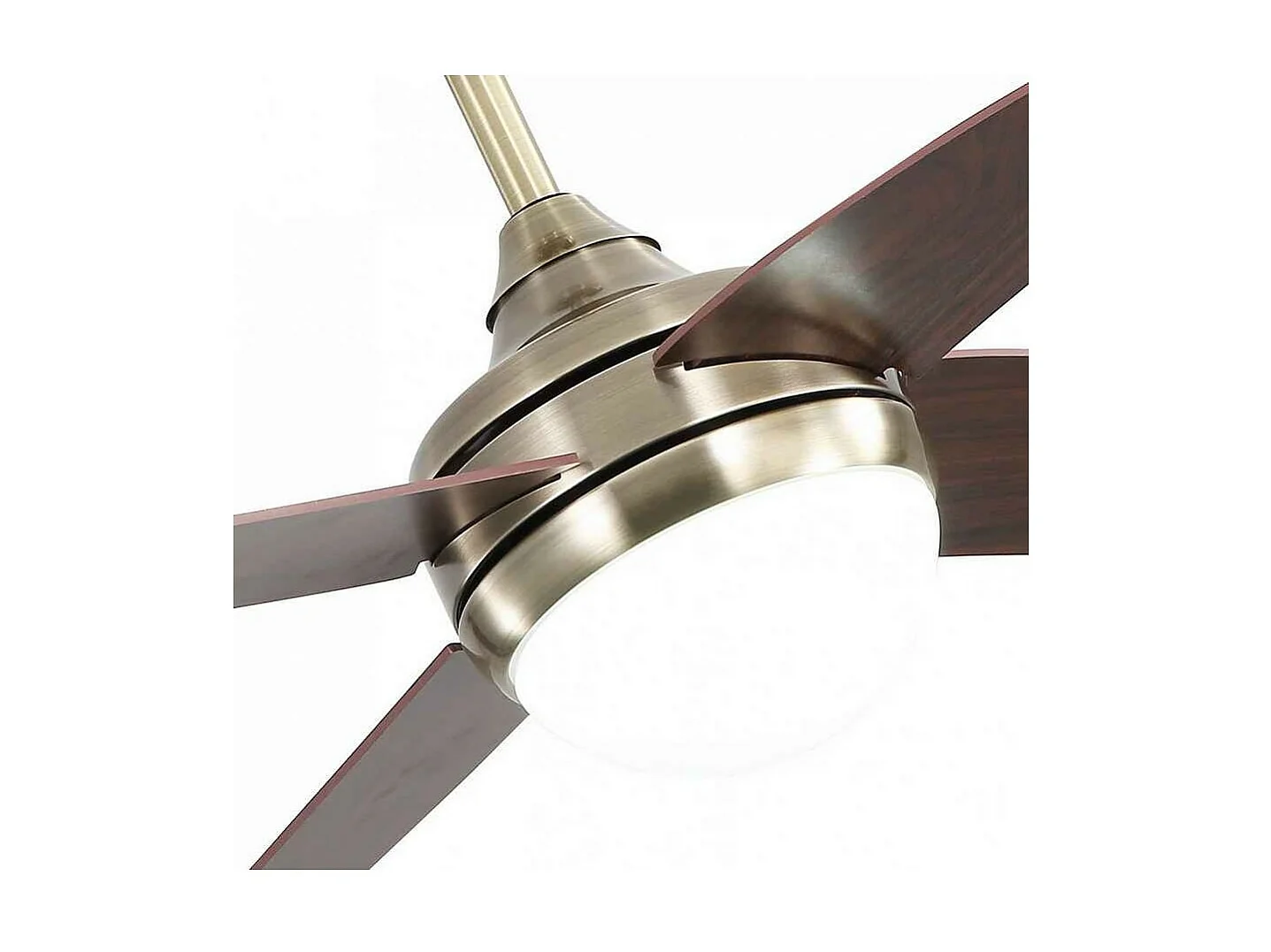 Ventilatore DC KLOD color ciliegio oro E27, telecomando e timer Fabrilamp