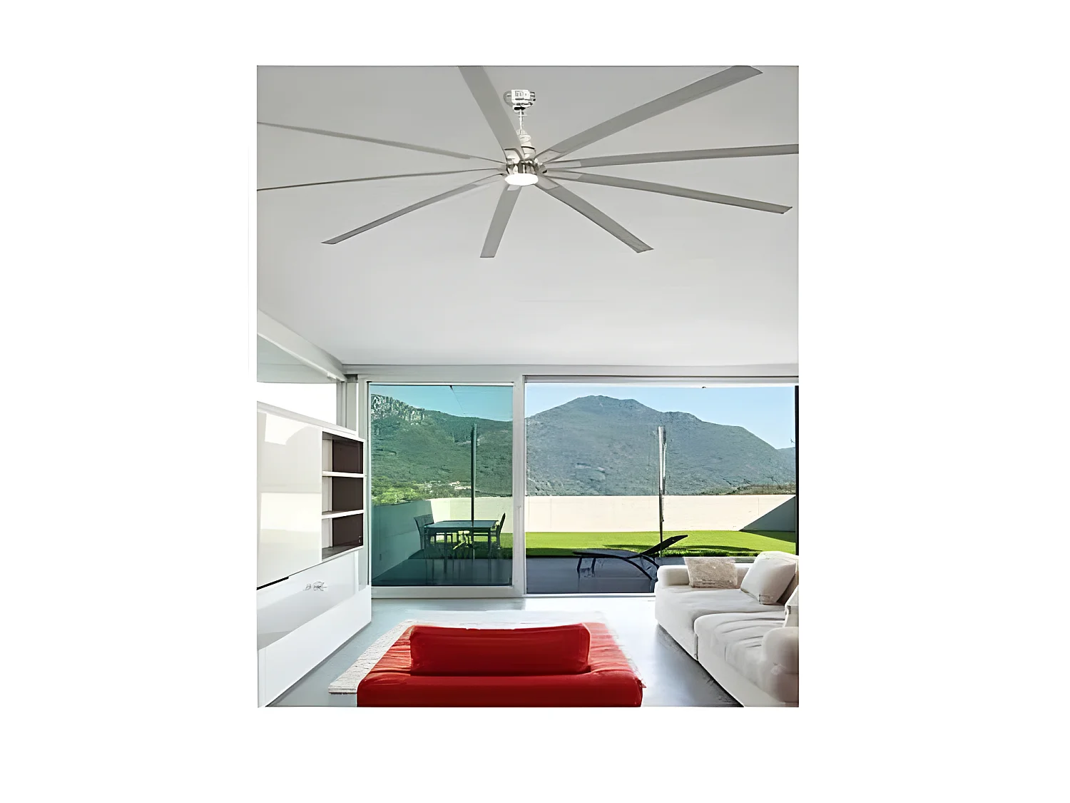 MANHATTAN XXL LED Ventilador DC Níquel Mate