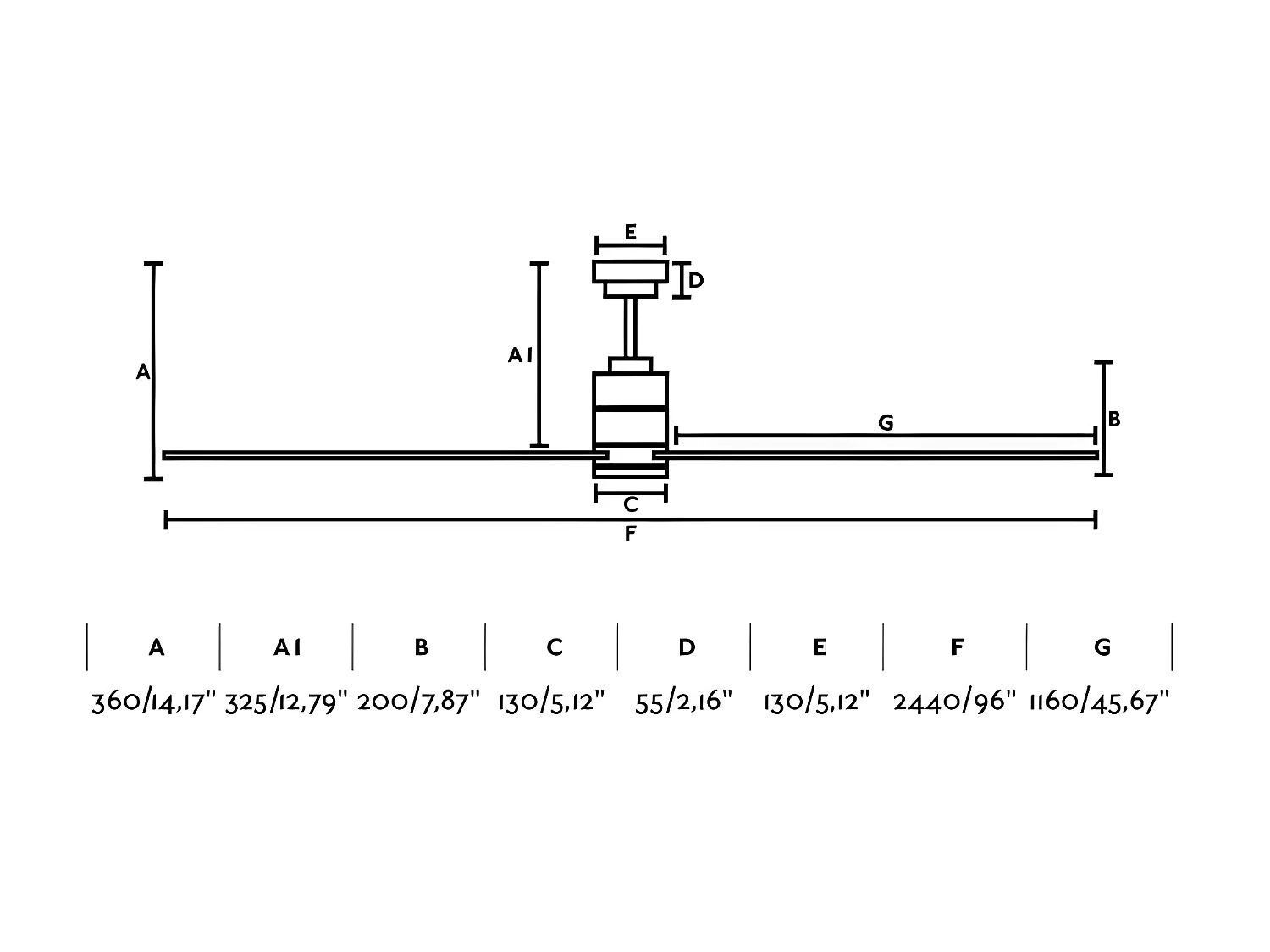 MANHATTAN XXL LED Ventilador DC Níquel Mate