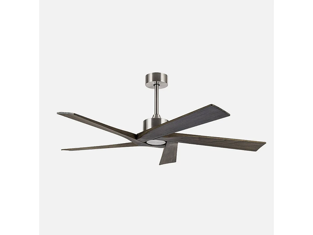 Très grand ventilateur sans lumière DC NADIR en nickel avec minuterie Fabrilamp