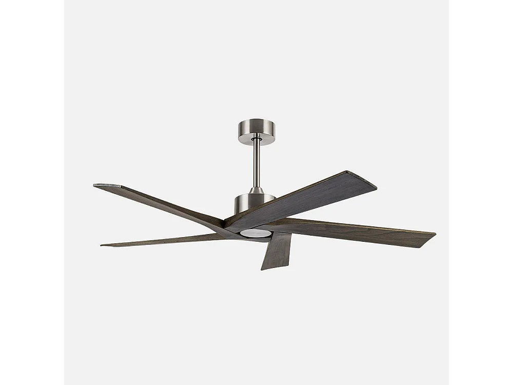 Ventilatore senza luce DC NADIR extra large in nichel con timer Fabrilamp