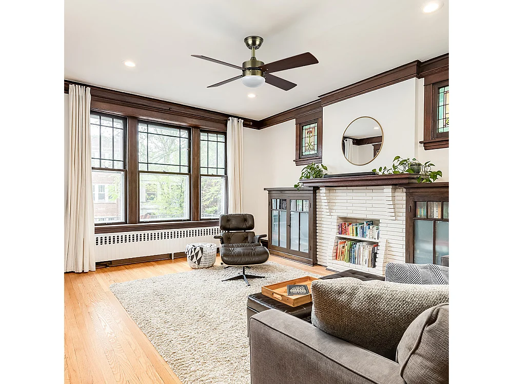 Fan DC SOFIA oro ciliegio E27 telecomando Fabrilamp