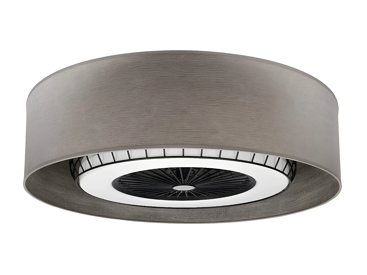 Ventilateur DC TANIA gris LED avec déclencheur Fabrilamp