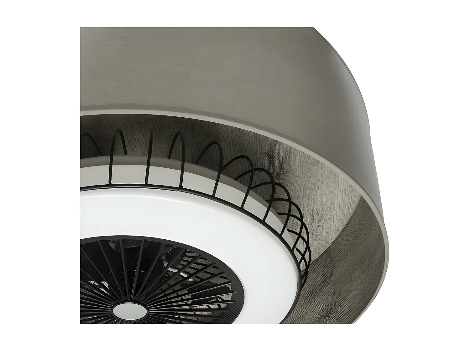 Ventilateur DC TANIA gris LED avec déclencheur Fabrilamp