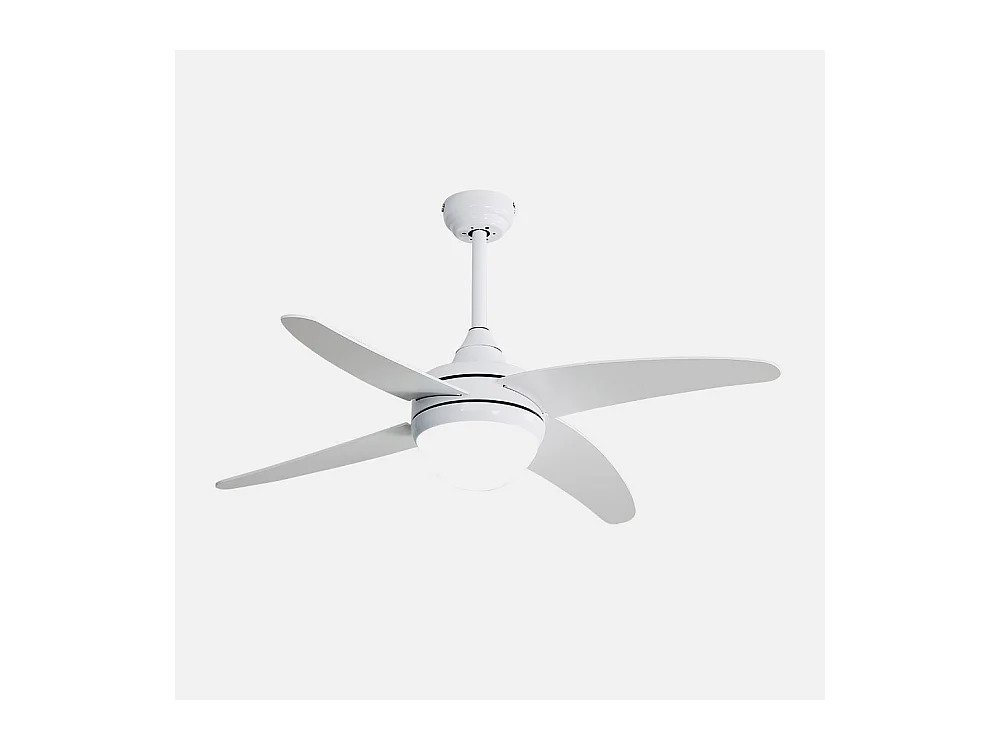 Ventilateur DC KLOD blanc E27 télécommande et minuterie Fabrilamp