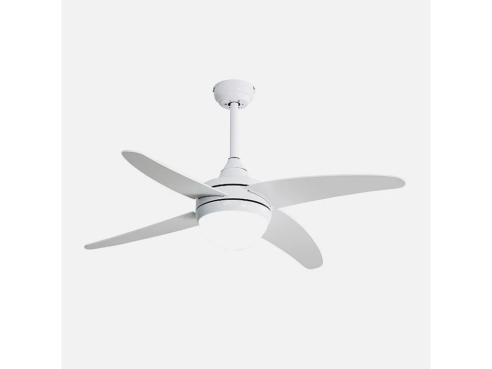 Ventilateur DC KLOD blanc E27 télécommande et minuterie Fabrilamp