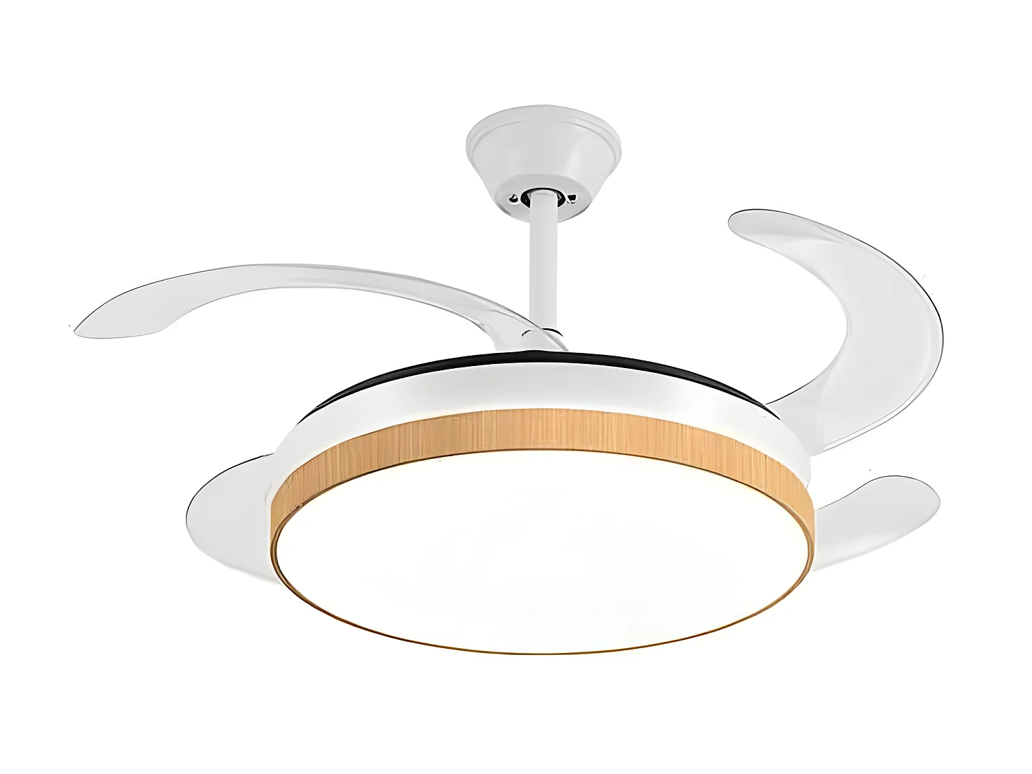 MINA S DC ventilateur bois blanc APP connectivité minuterie AkunaDecor