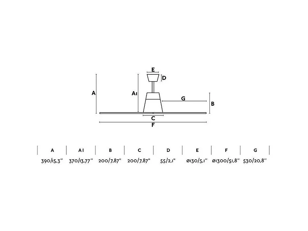 TYPHOON M Brauner DC-Deckenventilator