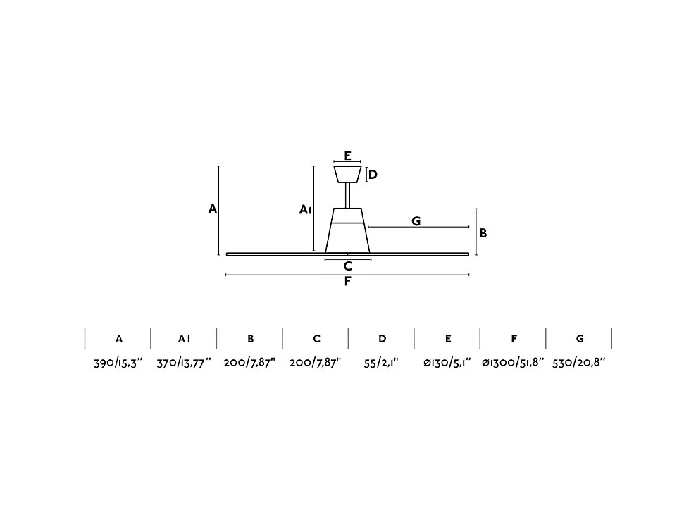 TYPHOON M Brauner DC-Deckenventilator