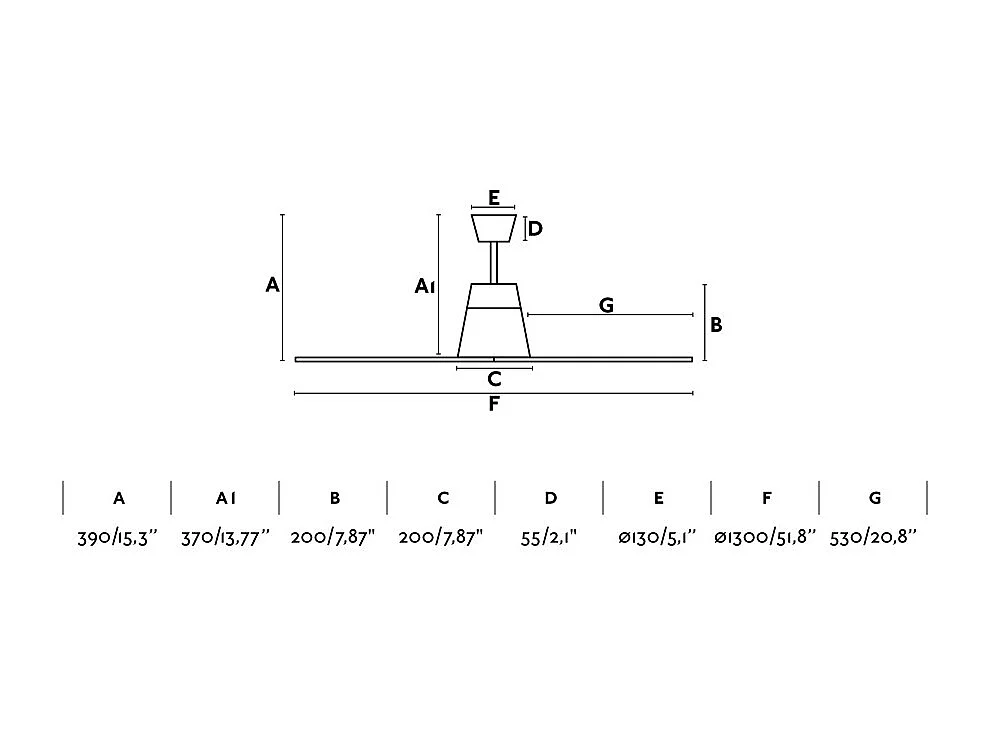 Fan DC TYPHOON marrone telecomando a 6 velocità Faro