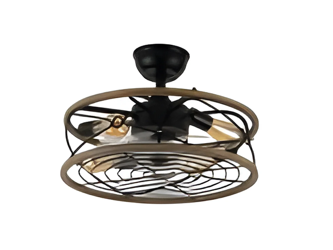 Ventilateur DC ARCADIA noir E27 avec télécommande Fabrilamp