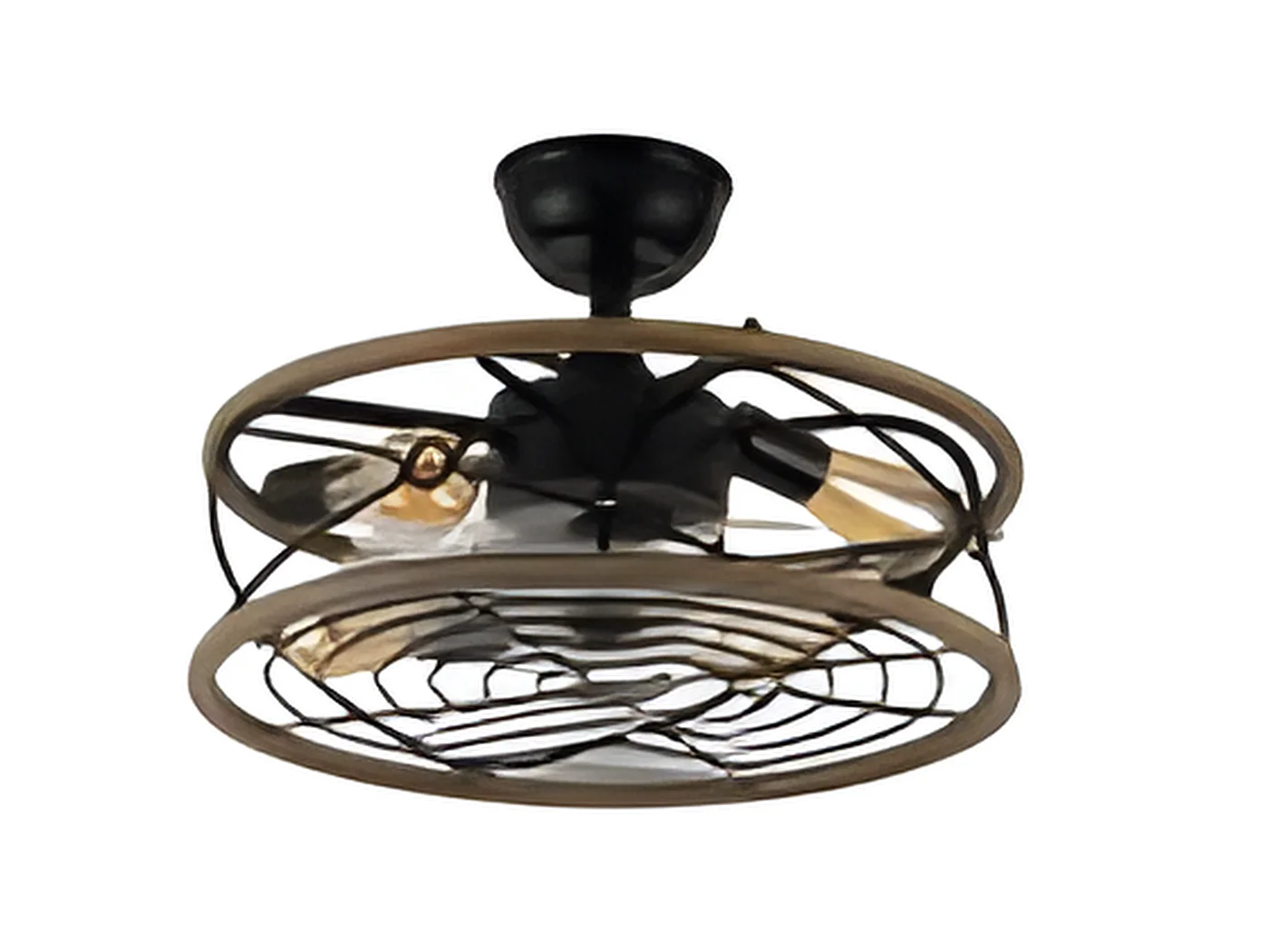 Ventilateur DC ARCADIA noir E27 avec télécommande Fabrilamp