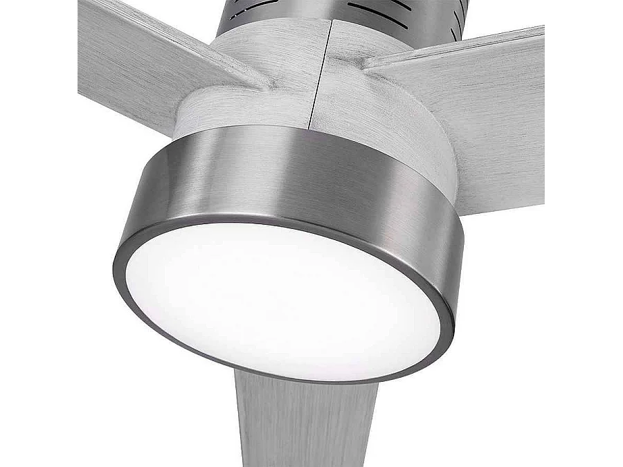 Ventilador Niquel Aspas Gris, Motor Dc Teo Led 24w