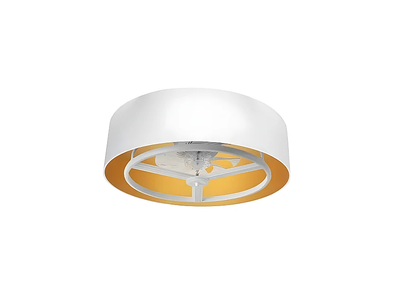Ventilador Dc Anuska Blanco Led 6 Velocidades 3 Colores