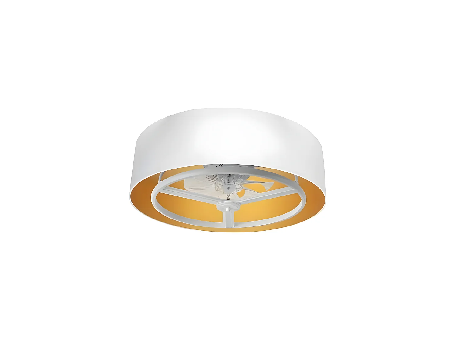 Ventilador Dc Anuska Blanco Led 6 Velocidades 3 Colores