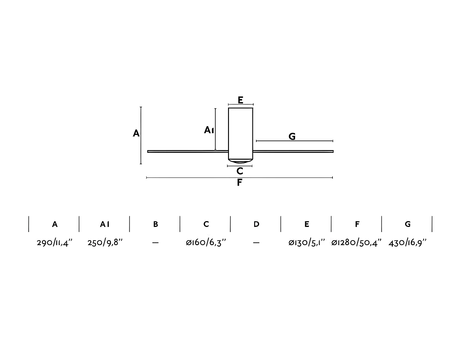 MINI TUBE FAN M Transparenter DC-Lüfter