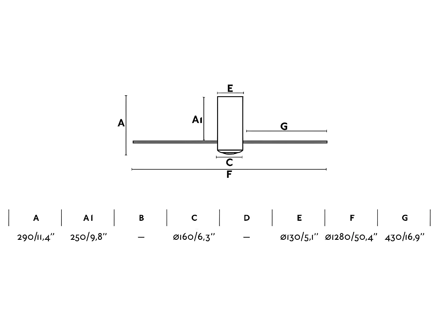 MINI TUBE FAN M Ventilateur DC transparent
