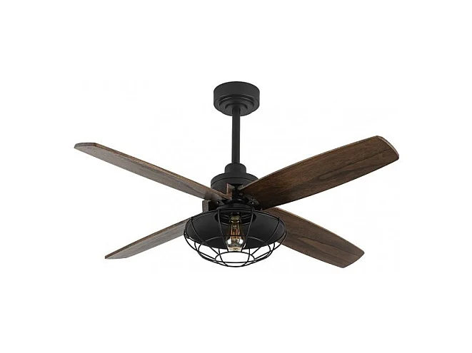 Ventilatore AQUILO nero E27 DC con timer programmabile Fabrilamp