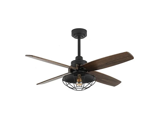 Ventilatore AQUILO nero E27 DC con timer programmabile Fabrilamp