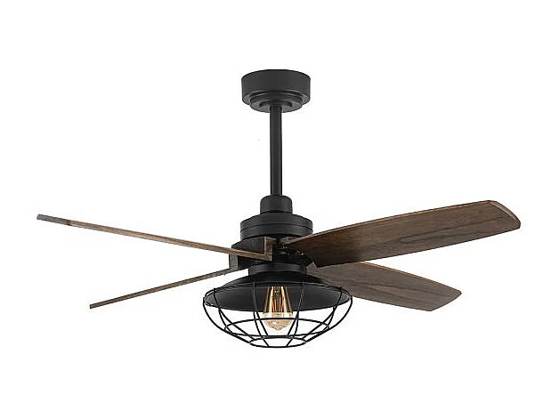 Ventilatore AQUILO nero E27 DC con timer programmabile Fabrilamp